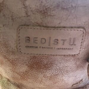 BED|STU Metallic Rose Leather Logo Patch Bag